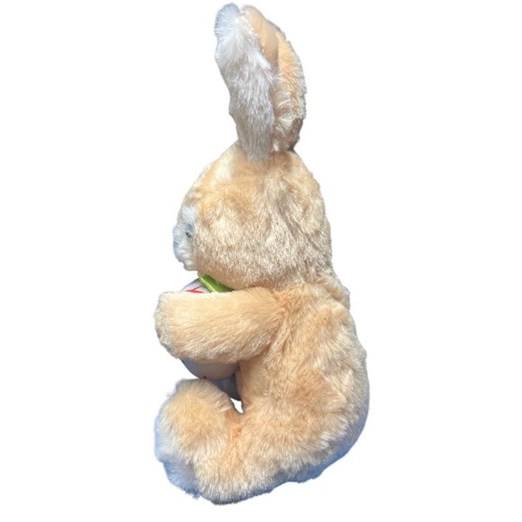 DanDee Plush Tan Easter Bunny Rabbit Plush Holding Baseball Stuffed Animal 9" - Picture 2 of 4